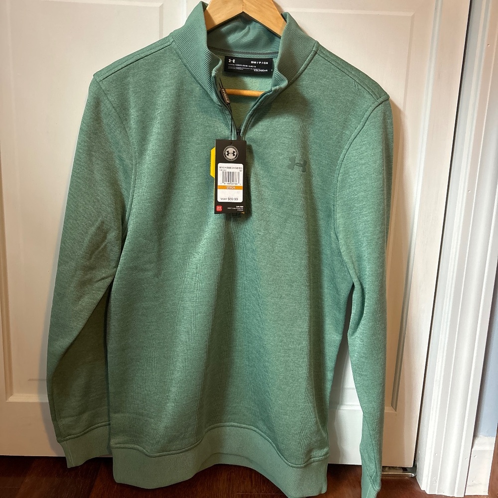 Under Armour 1/4 zip green - size S
